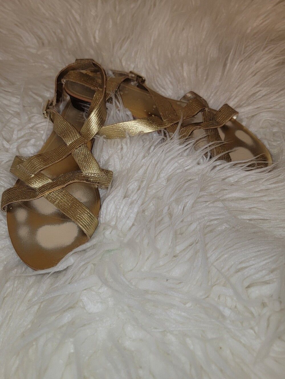 🆕️🩴Tailynn Sandal By Lauren Ralph Lauren, Gold - Sz 8-1/2